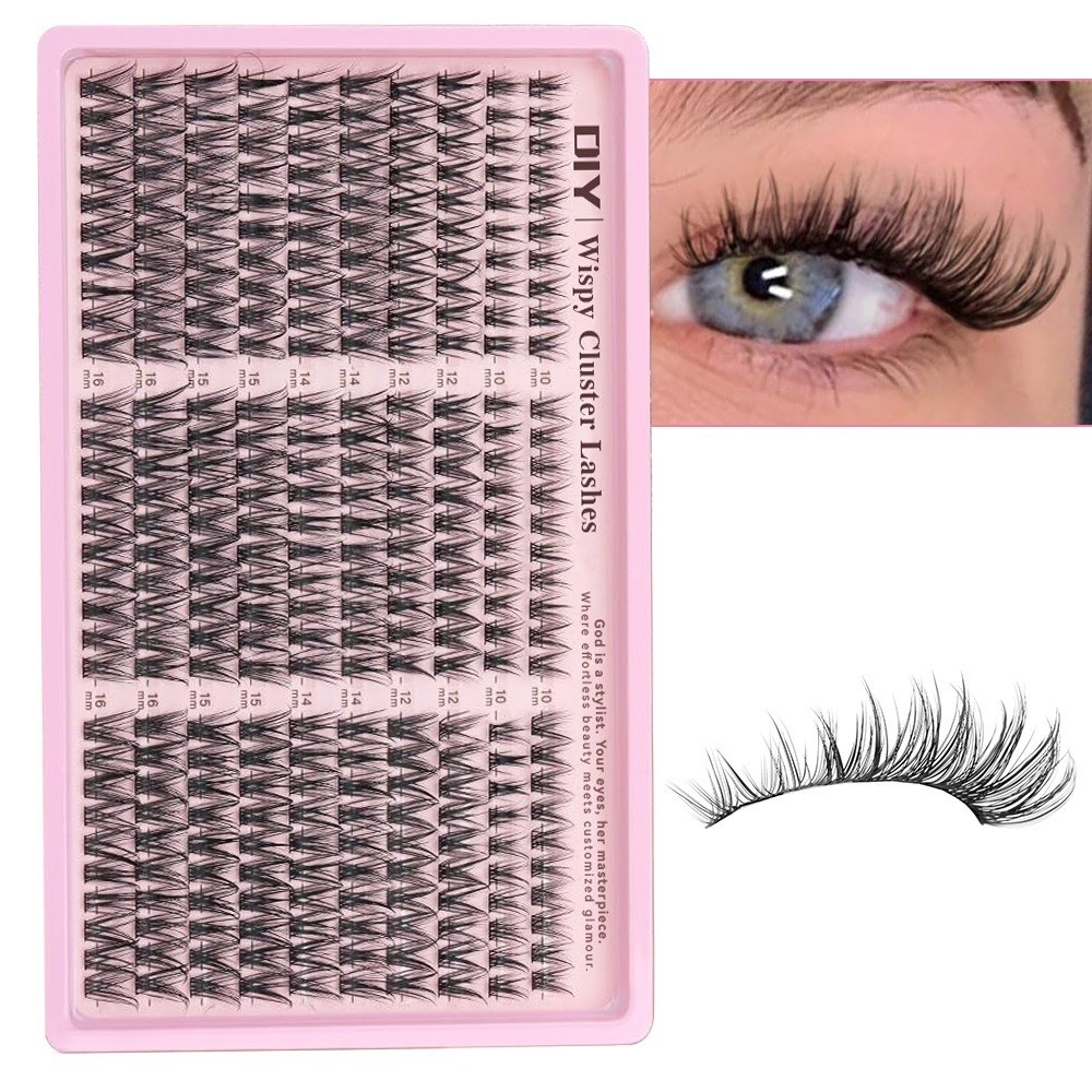 Eyelash Extension Look - 10-16mm Lange Kunstwimpers 30D/40D/50D/60D Pluizige Clusters