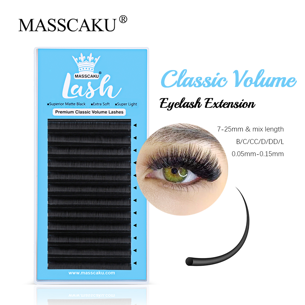 Eyelash Extension Russian - Masscaku 0.05/0.07/0.10/0.15Mm Klassieke Regelmatige Wimperverlenging Individuele