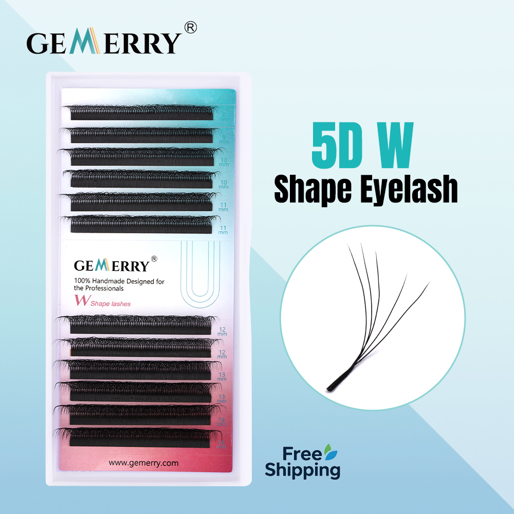 Eyelash Extension Human Hair - GEMERRY 5D W-vormige wimperextensions voorgemaakte volume