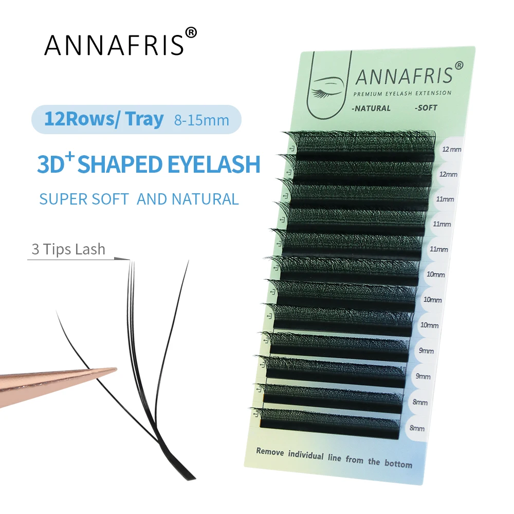 ANNAFRIS 3D W Drie Core Wimper - Eyelash Extension Human Hair recensie en prijs