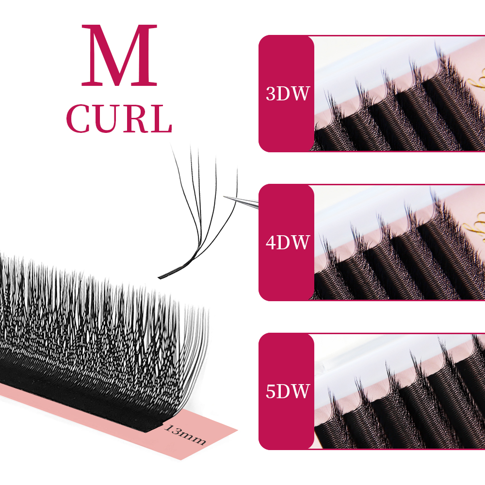 Godin W3D 4D 5D M Curl Wimperv - Eyelash Extension Human Hair recensie en prijs